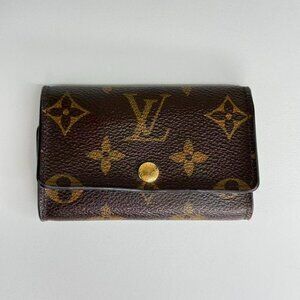 Louis Vuitton Monogram Canvas Keychain with Classic Gold Hardware